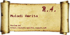 Muladi Amrita névjegykártya